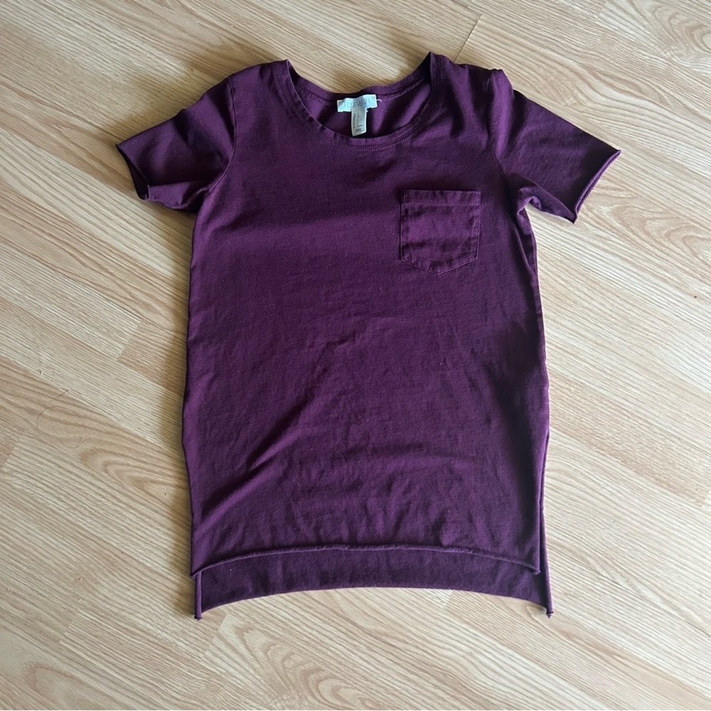 Forever 21 Burgundy Short Sleeve Top Small